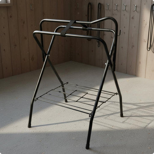 Folding Saddle Rack Foldable Folding Saddle Stand Easy to Storage for Tack Room
