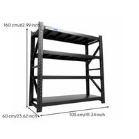 Multi-Layer Storage Rack Construction Heavy Duty Steel Shelf Easy Assembly Heavy Duty Metal Shelving for Balcony, Warehouse, Basement