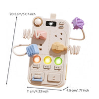 Power Strip Busy Board 12-in-1 Educational Approach Busy Board Learning Activity Center Sensory Early Education Toy Interactive