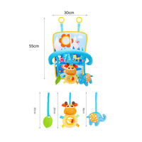 Sensory Car Seat Toy with Teether Adjustable Hanging Activity Center Detachable Stroller Arch Travel-Friendly for Infants, Babies, Newborns, Road Trips