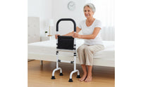 Adjustable Get up Assist Frame Sturdy Bedside Stand Assist Rail Freestanding Bed Safety Handle Long-Lasting Carbon Steel Grab