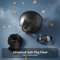 Electric Vehicle Helmet Thermal Lining All Season Helmet Gender-Neutral Design Guarding Headwear for Commuters, Motorcyclists, Winter, City Riding