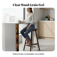 Backless Wooden Saddle Stool Rustic Aesthetic Backless Saddle Perch