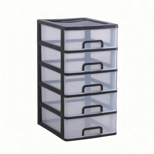 Desktop Drawer Organizer Translucent Fronts Workspace Storage Rectangular Shape