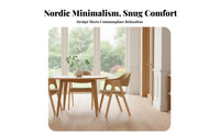 Nordic Design Aesthetic A-Shaped Frame Armchair Minimalist Design Upholstered Armchair Padded Comfort Dining Chair Ergonomic Backrest for Adults, Families, Homeowners, Study, Restaurant, Home Office, Kitchen