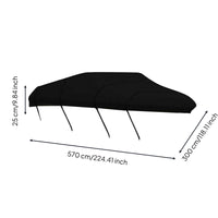 V-Hull Boat Cover Windproof Waterproof Boat Tarp Adjustable Straps Marine Accessory for Storage