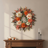Mixed Pumpkin Wreath