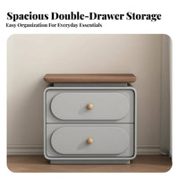 Storage Nightstand mid-centuryera Modern aesthetic Bedside Cabinet Leather-Like Surface