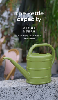 3L Plastic Watering Can with Long Spout for Garden Plants