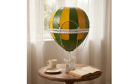 Metal Hot Air Balloon Ornament Artisanal Hot Air Balloon Decoration Painted Hanging Ornament Large for Decorators, Photographers, Taverns, Shop Panes, Studios