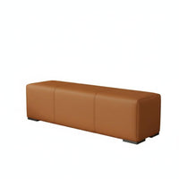 Soft Seating Backless Ottoman Bench Multi-Purpose Upholstered End-of-Bed Bench Versatile Design Long Stool Wear-Resistant for Business Owners, Homeowners, Rest Area, Clothing Storage, Shopping Mall, Living Room
