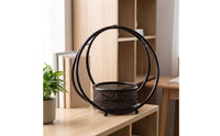 Bamboo Vase Holder Woven Bamboo Stand with Circular Frame Round Vase Stand for Florists, Decorators, Tea Room, Foyer Table, Event Styling