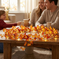 Fall Maple Leaf Garland Thanksgiving Fall Maple Leaf Garland Realistic Decorations for Stair Railing