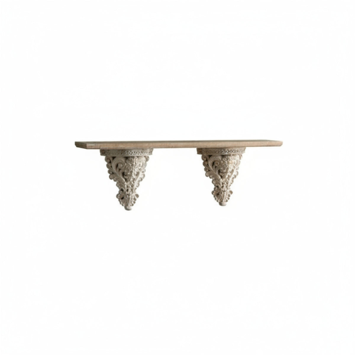 Corbel Shelf Vintage Shelf with Corbels Distressed for Entryway, Hallway