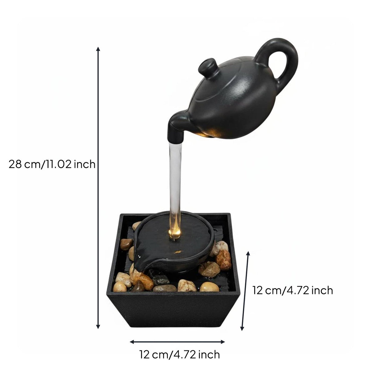 Floating Teapot Fountain USB Powered House Decoration for Office