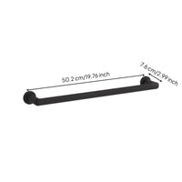 Matte black towel rack with shelf