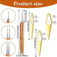 6 Pieces Dreadlock Crochet Hook Durable 0.75mm Locking Pins for Interlocking Locks Micro Lock Hair Tool