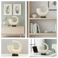 Resin Tusk Decor Decorative Tusk Sculpture Minimalist for Interior Designers