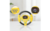 Toy Steering Wheel with Buttons Travel Simulated Steering Wheel Dashboard Toy Interactive Tabletop for Children, Pretend Play