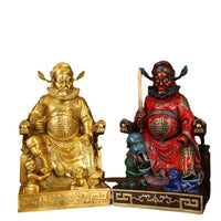 Brass Zhong Kui Statue, Taoist Deity Figure, Large Size for Study or Living Room