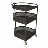 Mini Mobile Decorative Table with Wheels Rolling Side Table Space Saving