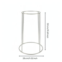 Planter Stand with Circular Base Open-Frame Plant Rack Metal for Balcony