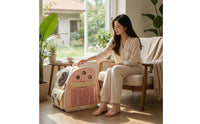 Cat Backpack Carrier with Bubble Window Transparent Cat Backpack with Window Breathable Ventilated for Cats, Outdoor, Hiking