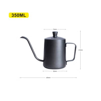 Hand Brew Coffee Pot Black Finish Kitchen Tool Ergonomic Grip