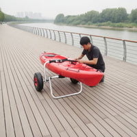 Kayak Cart Wheeled Kayak Trolley Padded Canoes Trolley for Surfers