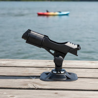 Pivoting Fishing Rod Holder with Base Secure Rod Holder with Deck Mount Long-Lasting Hardware Handshands-off for Anglers