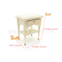 ILAND 1:12 Scale Wooden Dollhouse Bedroom Furniture Set