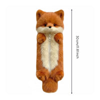 Canine Writing Instrument Case Faux Soft Pile Fabric Canine Case Vertical Zipper