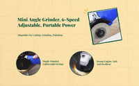 Mini Angle Grinder, Variable Speed Electric Rotary Tool, Grinding, Polishing, Cutting, for DIY Projects, Woodworking, Metalworking, Handcraft
