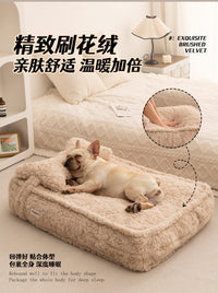 狗窝冬季保暖可拆洗小中大型犬狗屋狗床猫窝冬天四季通用宠物睡垫