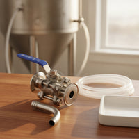 1.5 Inch Ball Valve with Rotating Arm Smooth Rotation Sampling Valve with Tri-Clamp End Long-Lasting Pickup Tube Corrosion-Resistant for Brewing Kettles