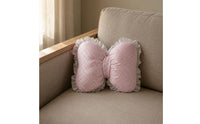 Bow Shaped Throw Pillow Dotted Bow Pillow Large for Sofa, Bedroom