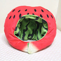 Cute Watermelon Plush Headgear Hat for Parties and Performances