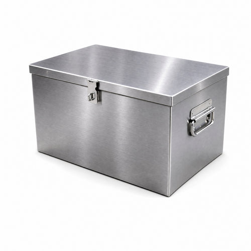 Stainless Steel Storage Box Compact Hardware Box with Latch for Garage