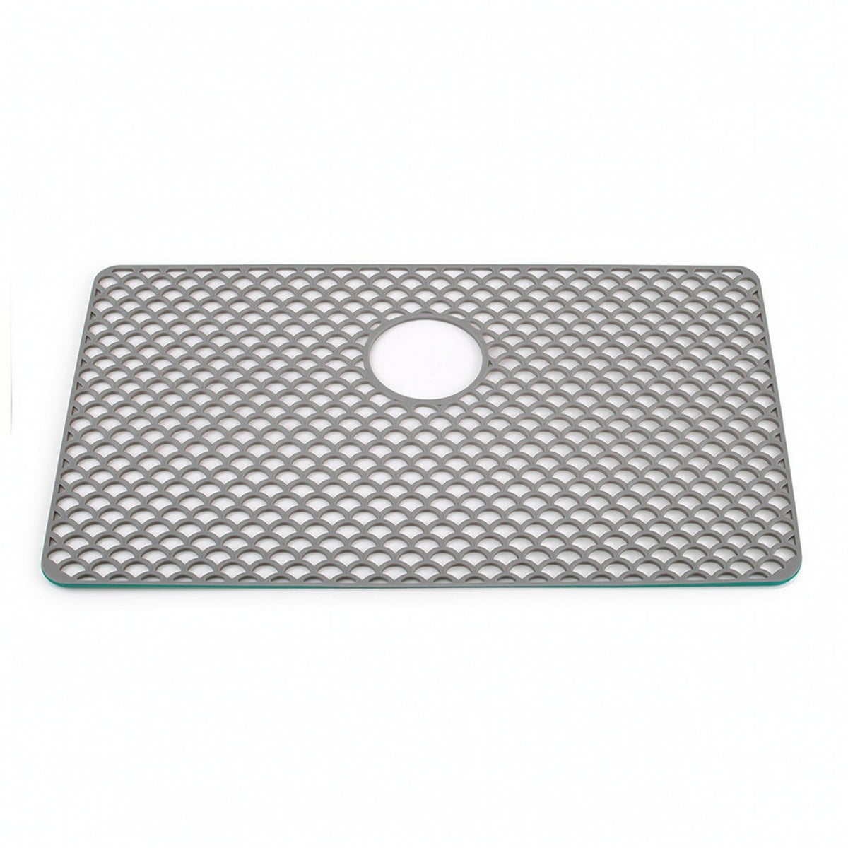 Silicone Sink Mat Heat Resistant Sink Mat with Drain Hole Safeguarding