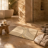 Diatomite Bath Mat Rounded Corners Floor Covering Rectangular