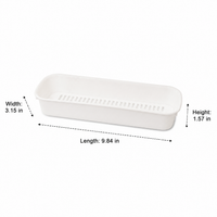 Kitchen Sink Organiser, Sponge Holder for Kitchen Sink with Perforated Drainage, Countertop Modern Rectangular Design