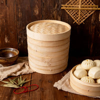 Bamboo Steamer Basket Set for Dim Sum and Dumplings