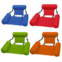 Foldable Inflatable Lounger with Net Hammock for Water