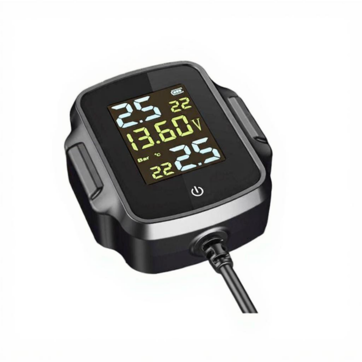 Tire Pressure Tracking System, Motorcycle cordless Tire Pressure Gauge, Instant LCD Display, High Accuracy
