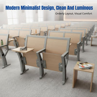 Lecture Hall Row Chair, Fixed Desk Chair, Aluminum Alloy Leg, School Auditorium