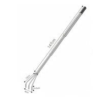 Telescopic Claw Rake Multifunctional Hand Cultivator Rake Resistant Stainless Steel Cultivator for Beachcombers