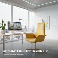 Upholstered Rotating Armchair Luxury & Design Workplace Seating High Spinerest Height Adjustable for Executives, Teenagers