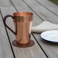 Thick Copper Drinking Cup Handcrafted Drinkware Vintage Style Drink Container for Restaurant