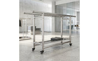 Adjustable Double Rod Drying Rack Expandable Double-Rod Drying Rack Space-Saving Furniture Portable for Balcony