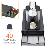 OASISWJ Export Stock Coffee Capsule Holder Drawer Type Small for Nespresso 40 Capsules Color Box